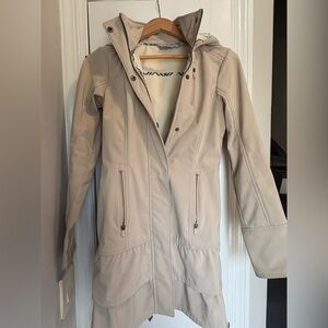 Athleta Cream Women's Hooded Softshell Coat